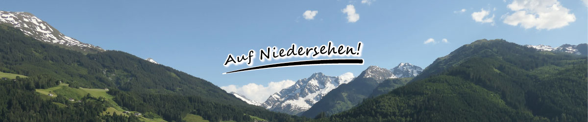 Logo met uitzicht Auf Niedersehen